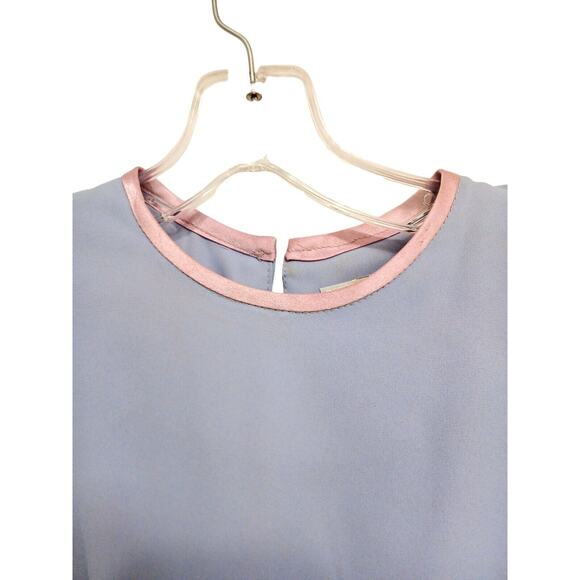 Vintage 60s Baby Blue Elegant Dress Sz 4P Church Lady Minimalist Modest Theatre - Picture 2 of 15